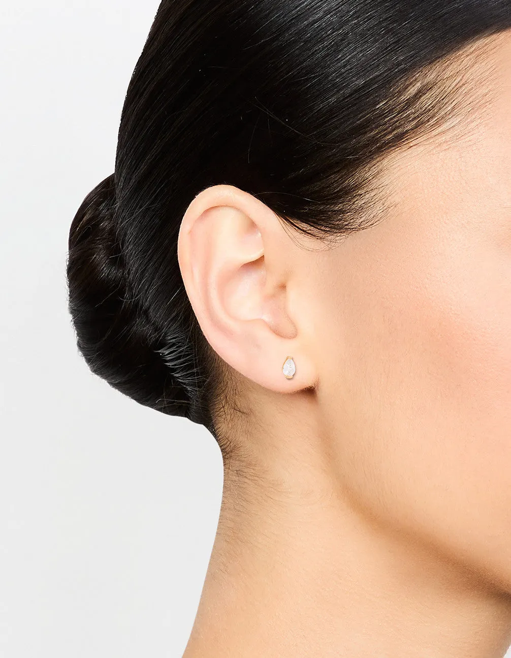 Gold Plated Sterling Silver Pear Shaped Diamante Stud Earrings sold by lovisa product image thumbnail 2