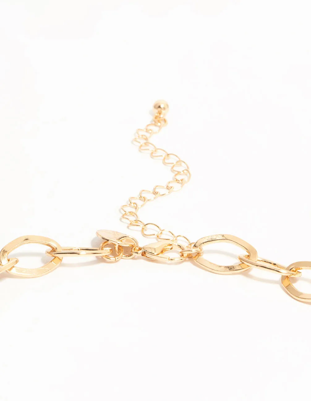 Gold Pearl & Heart Charm Short Necklace sold by lovisa product image thumbnail 5