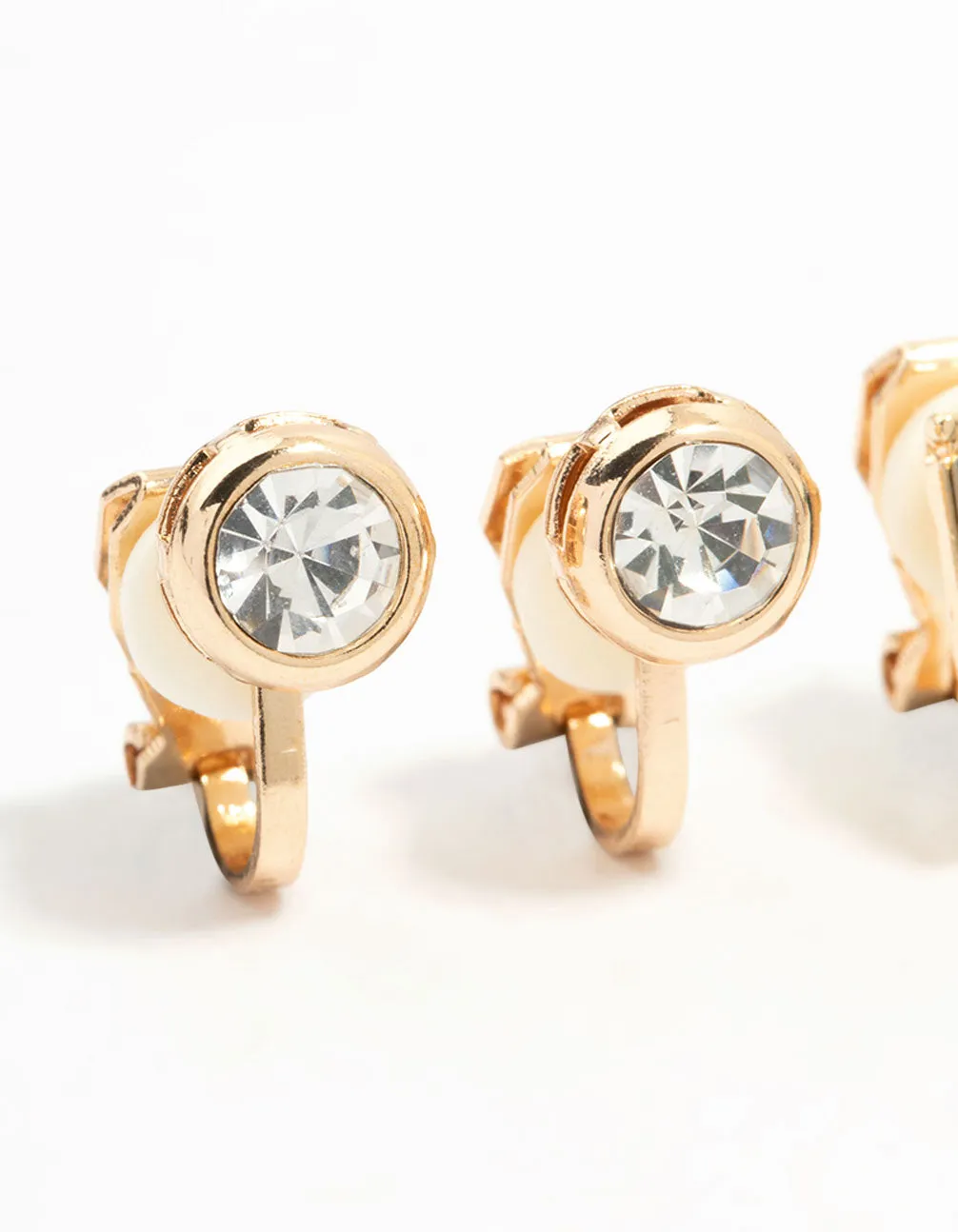 Emerald Diamante Mixed Shape Clip On Earrings 4-Pack sold by lovisa product image thumbnail 2