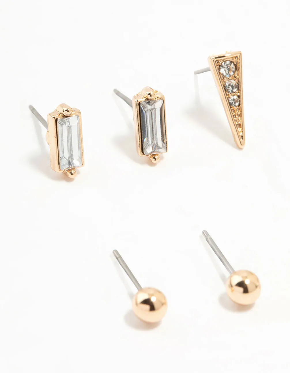 Gold Stud & Chain Earrings 8-Pack sold by lovisa product image thumbnail 2