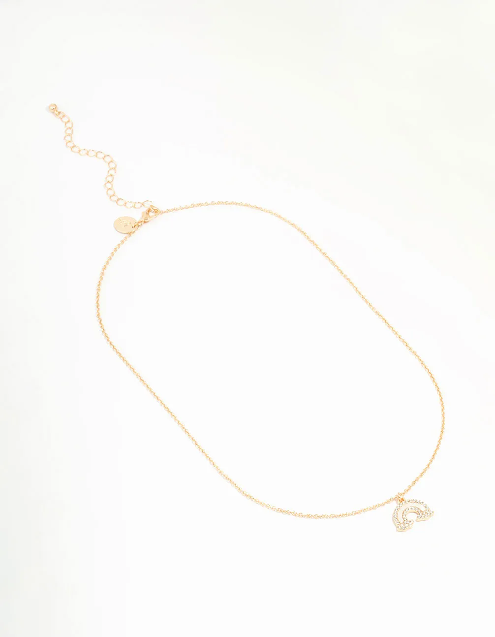 Gold Diamante Rainbow Necklace sold by lovisa product image thumbnail 4