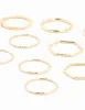 Gold Thin & Simple Rings 12-Pack sold by lovisa