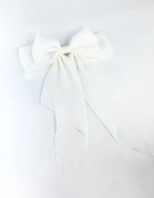 Opaque Draped Fabric Bow Clip sold by lovisa