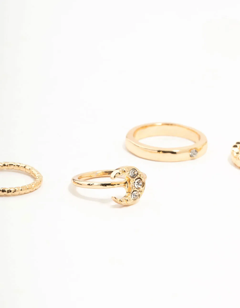 Gold Celestial & Sleek Mixed Rings 8-Pack sold by lovisa product image thumbnail 2