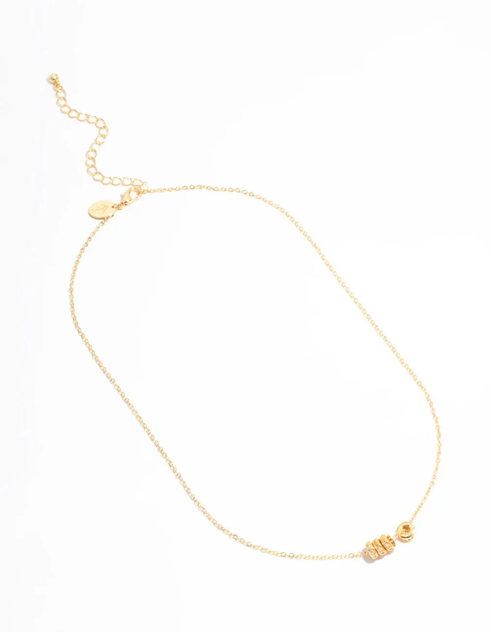 Gold Plated Cubic Zirconia Rondell Pendant Necklace sold by lovisa product image thumbnail 2