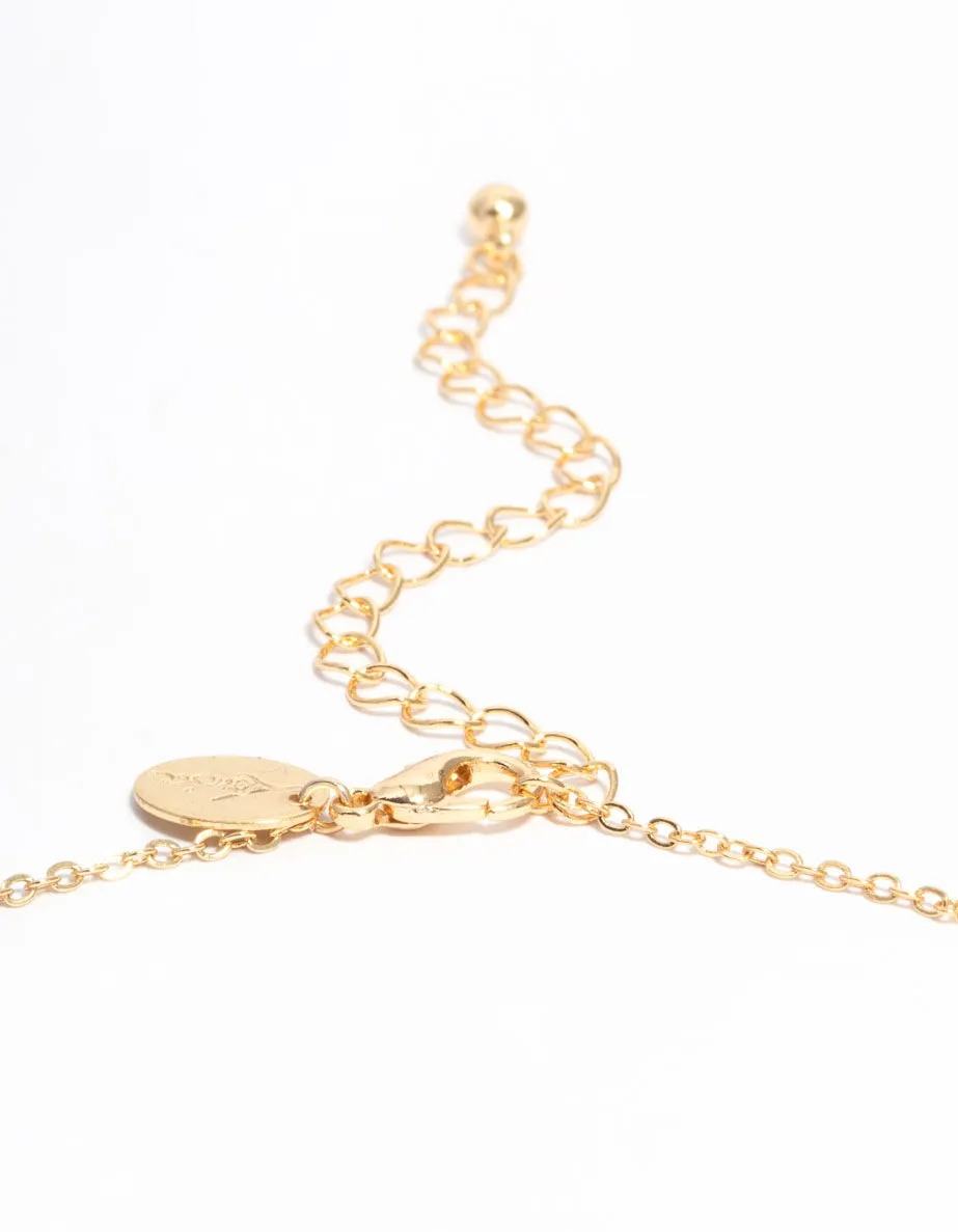 Gold Plated Cubic Zirconia Rondell Pendant Necklace sold by lovisa product image thumbnail 3