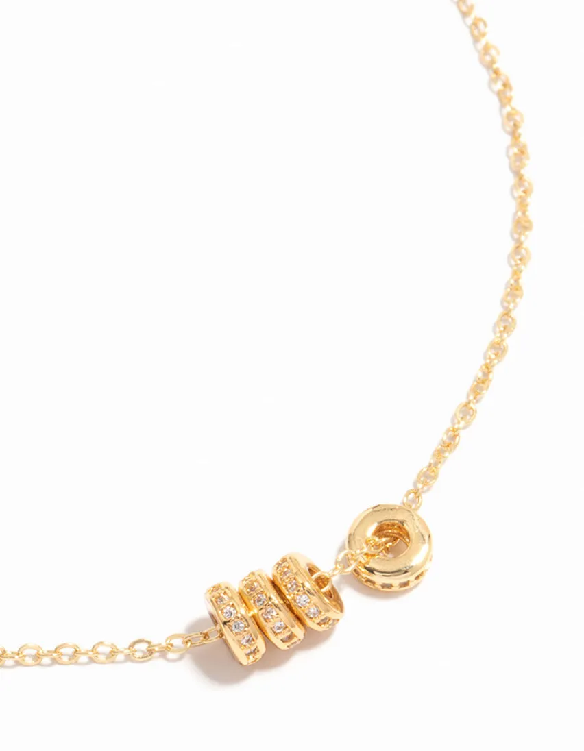 Gold Plated Cubic Zirconia Rondell Pendant Necklace sold by lovisa