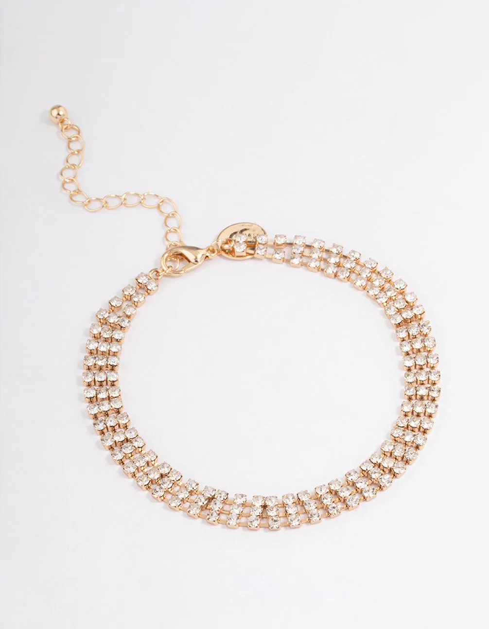 Gold Diamante Cupchain Thin Anklet sold by lovisa