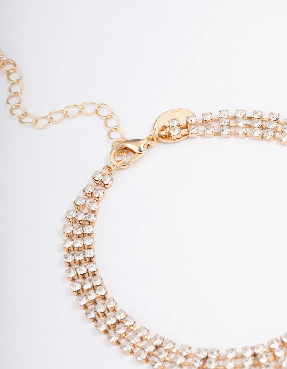 Gold Diamante Cupchain Thin Anklet sold by lovisa product image thumbnail 3
