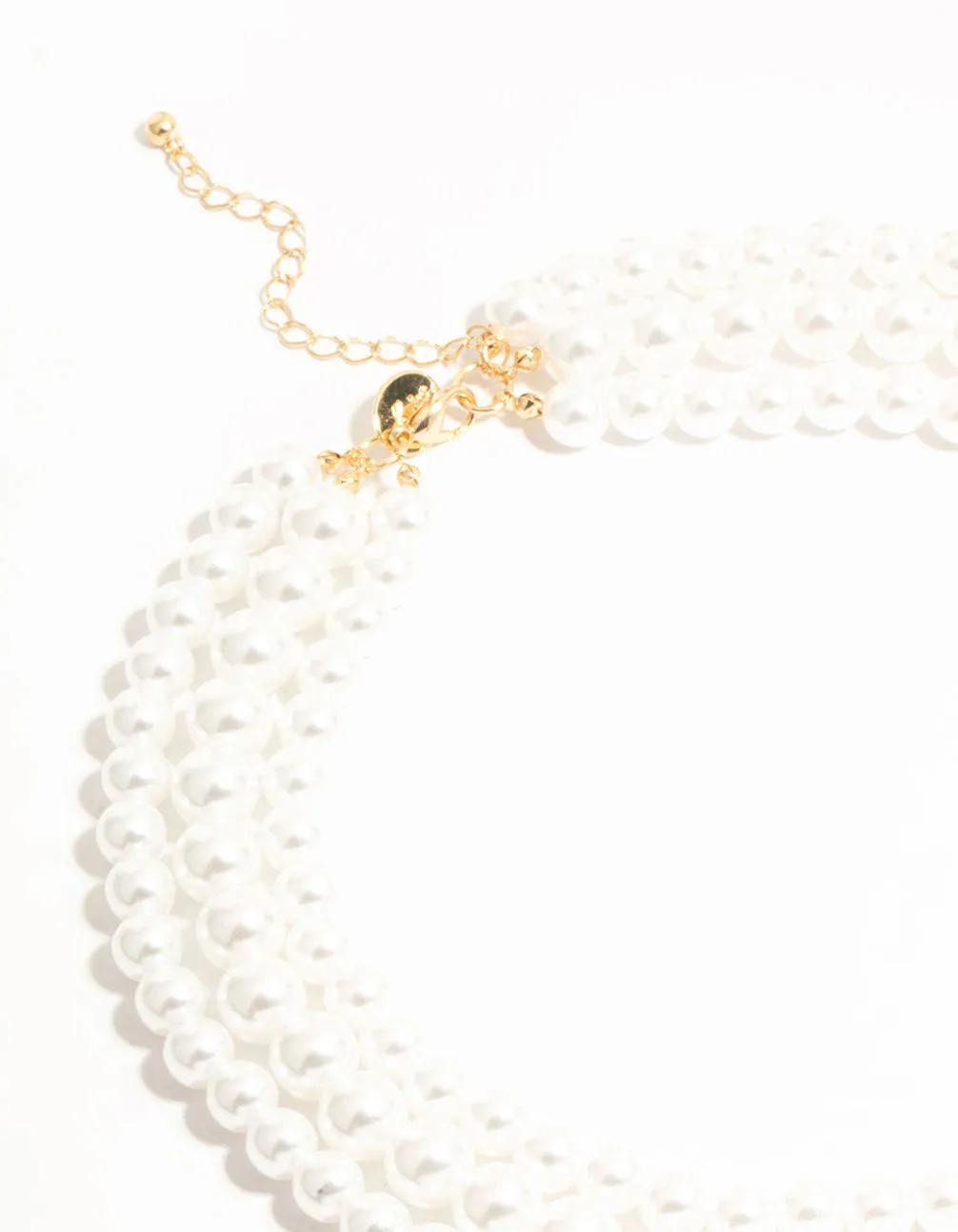 Pearl Short Gold Necklace sold by lovisa product image thumbnail 3