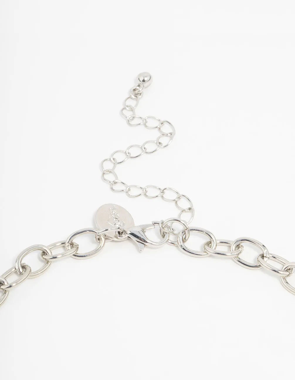 Silver Heart & Cross Charm Necklace sold by lovisa product image thumbnail 5