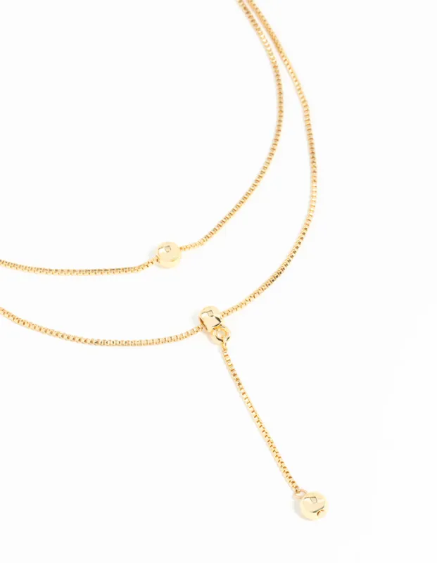 Gold Plated Box Chain Layered Necklace sold by lovisa