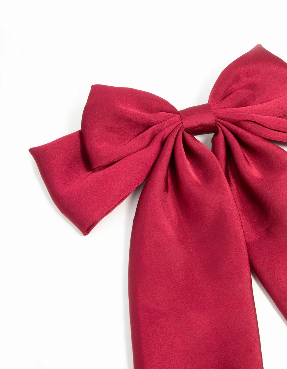 Red Satin Fabric Bow Drop Clip sold by lovisa product image thumbnail 2
