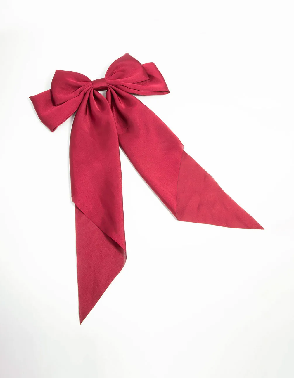 Red Satin Fabric Bow Drop Clip sold by lovisa