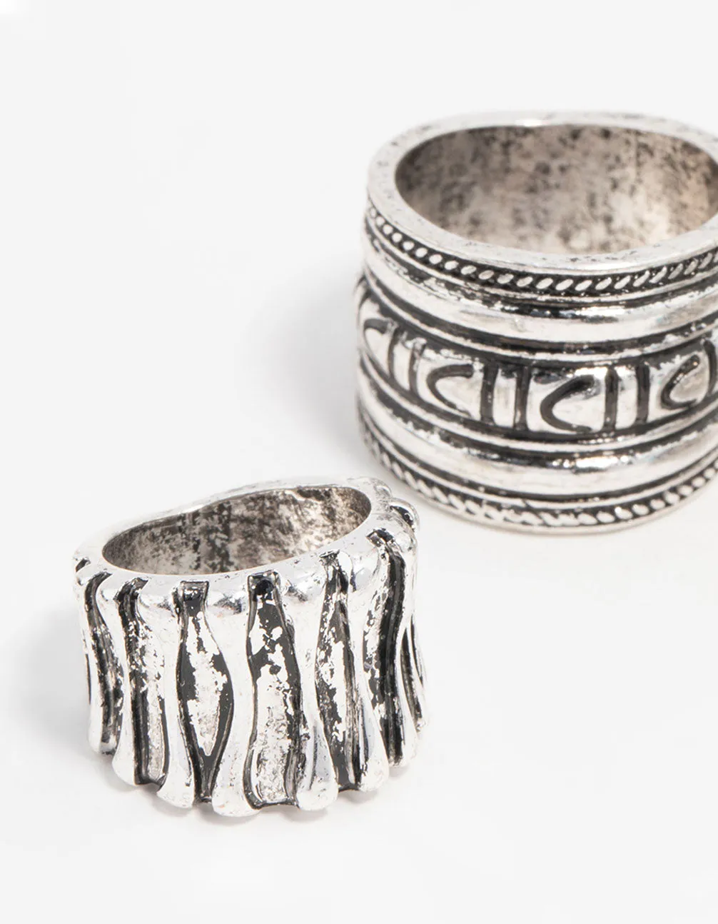 Antique Silver Turquoise Rings 3-Pack sold by lovisa product image thumbnail 2