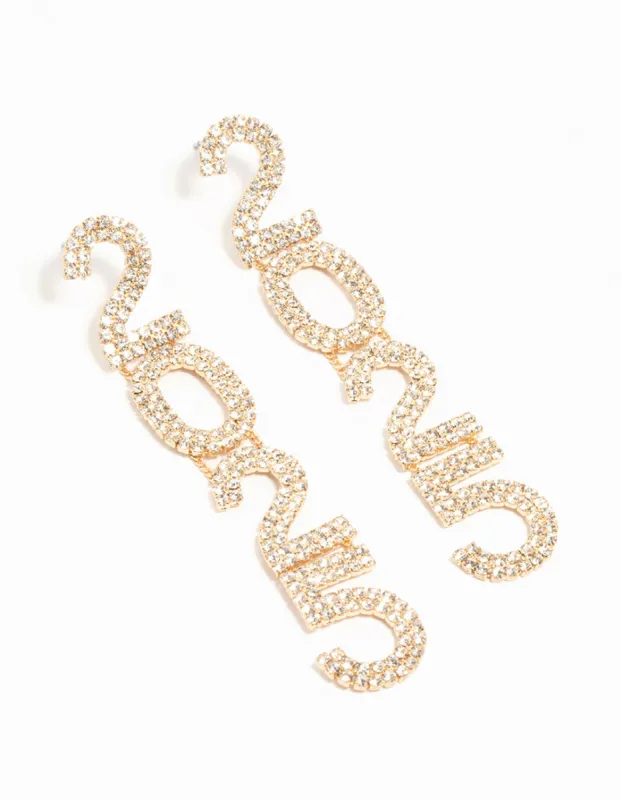 Gold Diamante 2025 Drop Earrings sold by lovisa