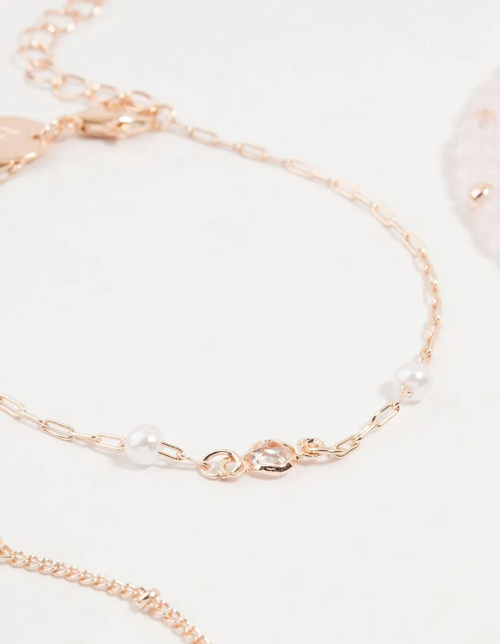 Rose Gold Beaded & Fine Bracelets 4-Pack sold by lovisa product image thumbnail 2