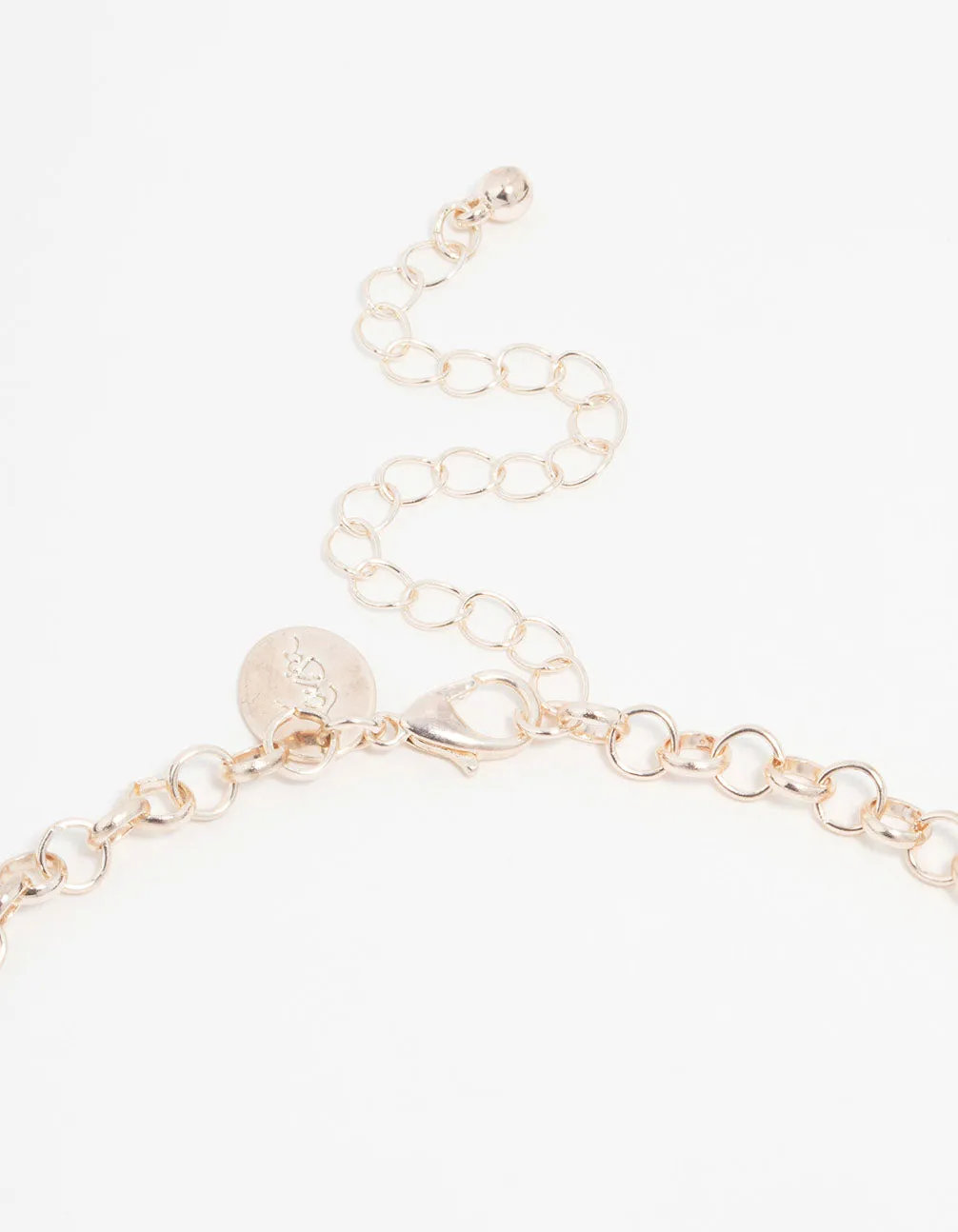 Rose Gold Flower & Leaf Charm Short Necklace sold by lovisa product image thumbnail 5