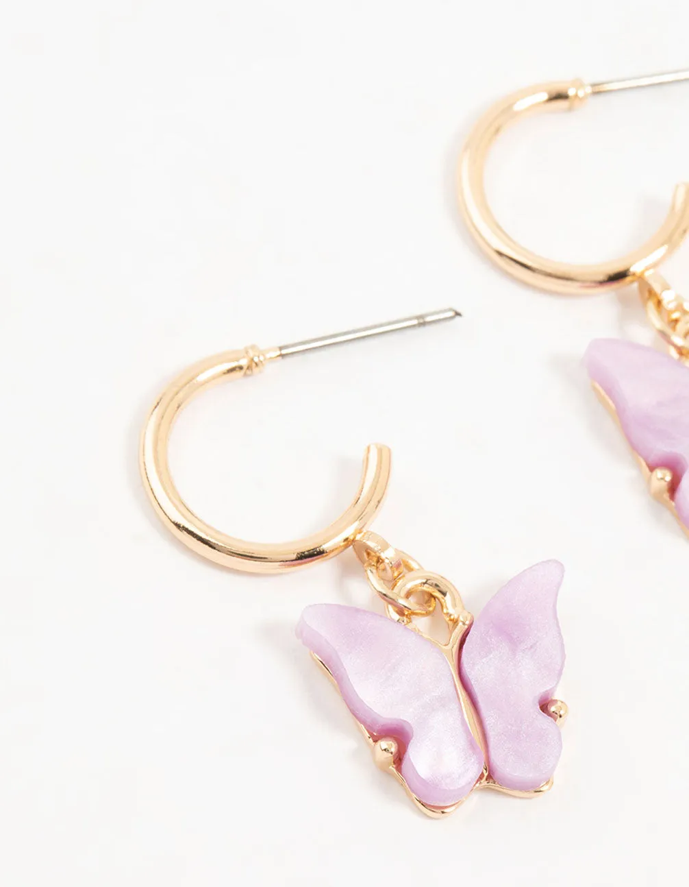 Rose Gold Butterfly & Classic Stud Earrings 6-Pack sold by lovisa product image thumbnail 2