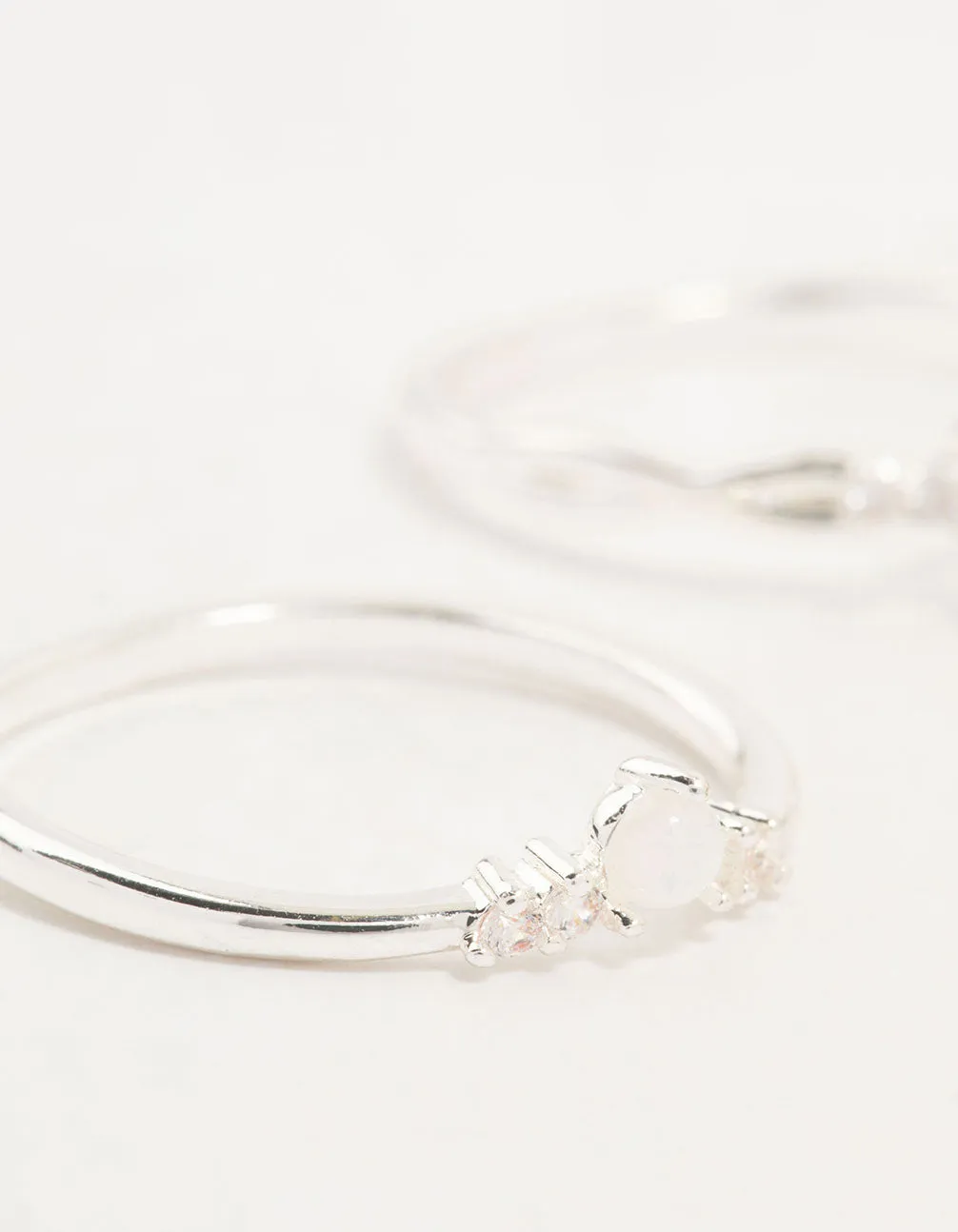 Silver Plated Cubic Zirconia Stacking Rings 3-Pack sold by lovisa product image thumbnail 2