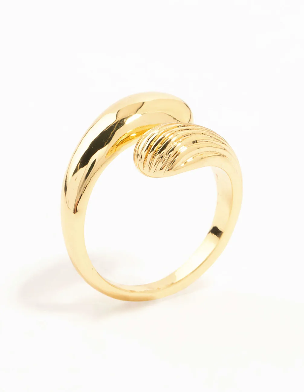 Gold Plated Textured Double Wrapped Ring sold by lovisa product image thumbnail 3