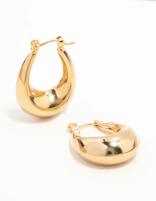 Waterproof Gold Plated Stainless Steel Mini Full Loop Hoop Earrings sold by lovisa