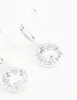Silver Plated Round Halo Cubic Zirconia Drop Earrings sold by lovisa