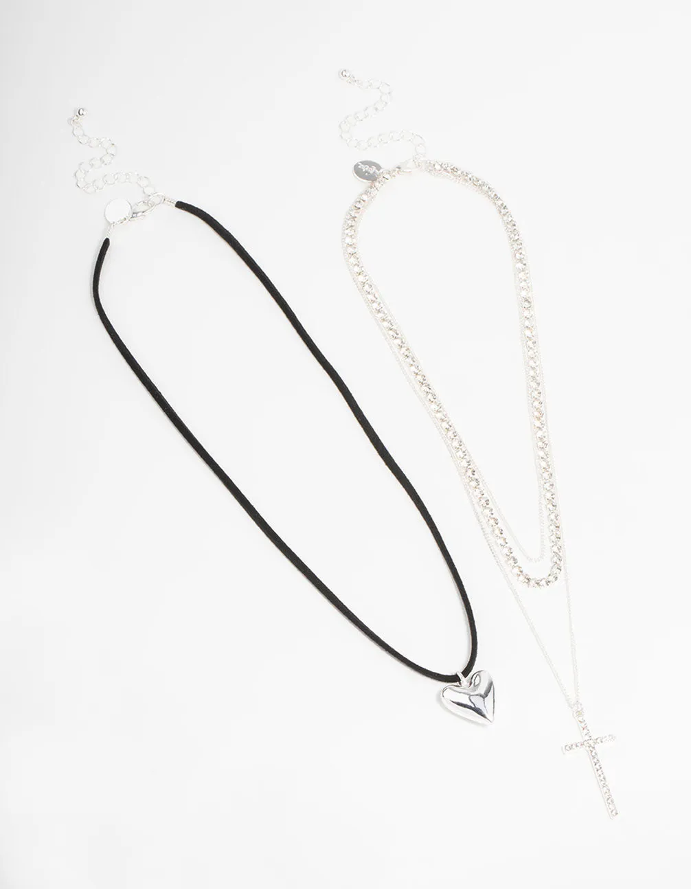 Silver Layered & Cord Pendant Necklaces 2-Pack sold by lovisa product image thumbnail 2