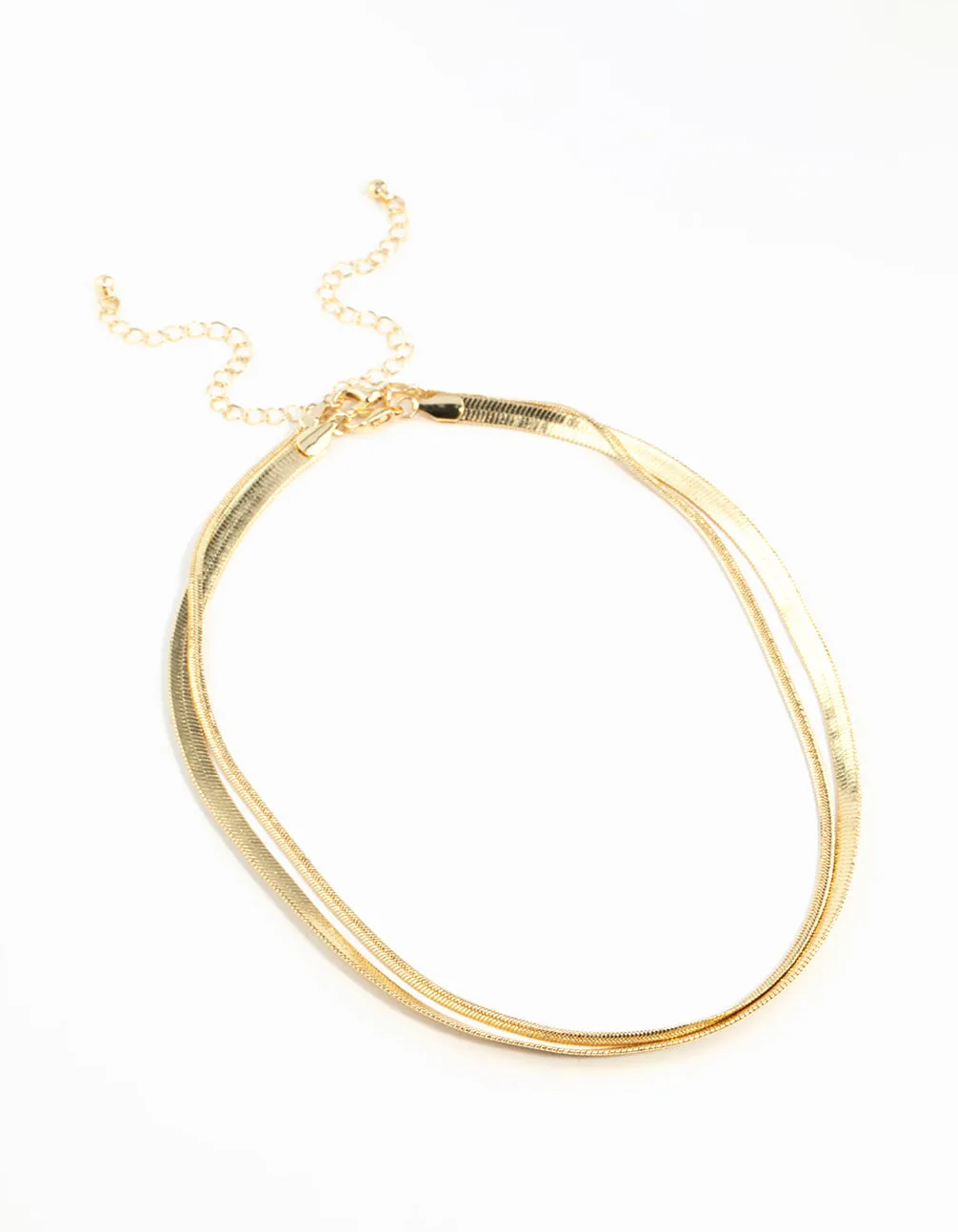 Gold Plated Herringbone Chain Necklaces 2-Pack sold by lovisa product image thumbnail 2