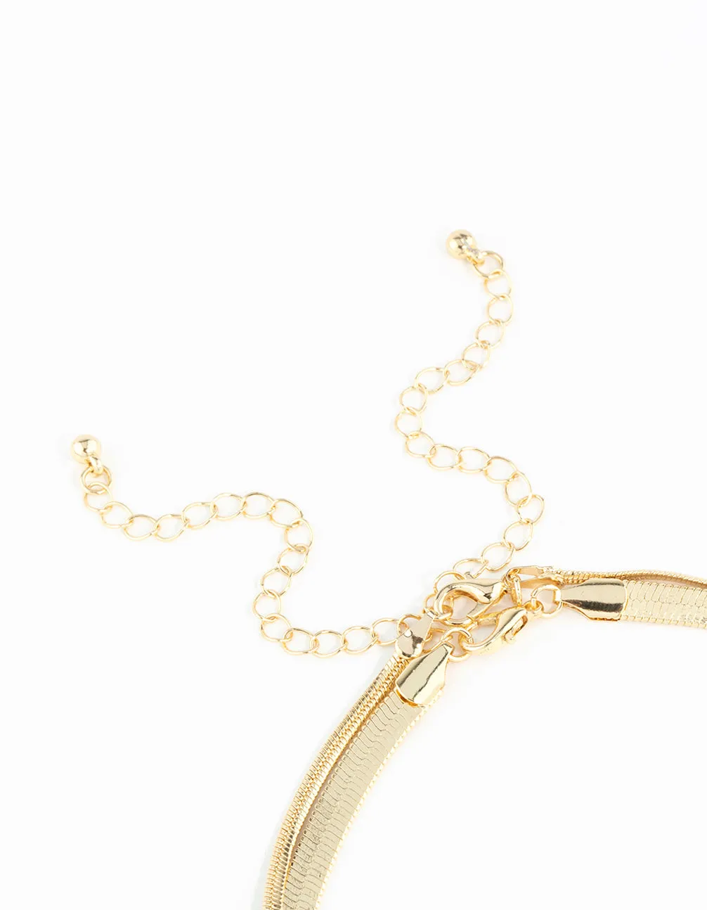 Gold Plated Herringbone Chain Necklaces 2-Pack sold by lovisa product image thumbnail 3