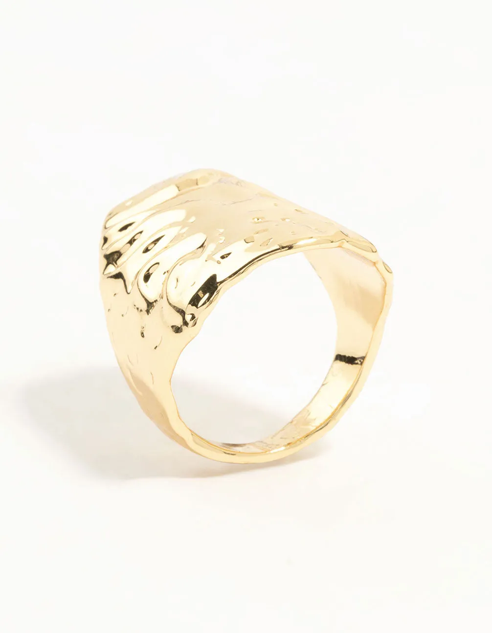 Gold Plated Molten Shield Ring sold by lovisa product image thumbnail 3