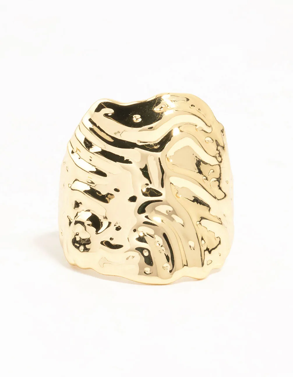 Gold Plated Molten Shield Ring sold by lovisa product image thumbnail 2