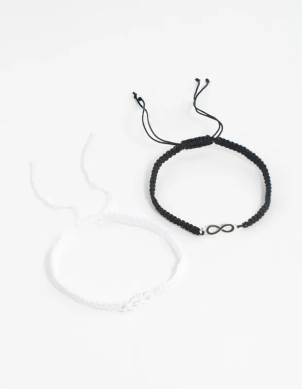 Silver Tie Infinity Bracelets 2-Pack sold by lovisa