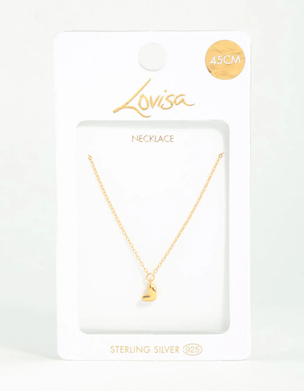 Gold Plated Sterling Silver Mini Heart Necklace sold by lovisa product image thumbnail 3
