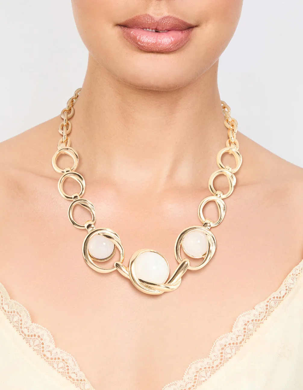 Gold Chain Stone Necklace sold by lovisa product image thumbnail 2