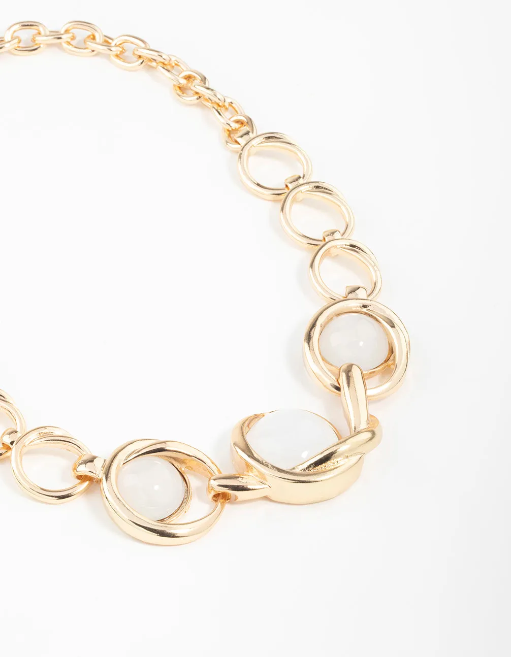 Gold Chain Stone Necklace sold by lovisa