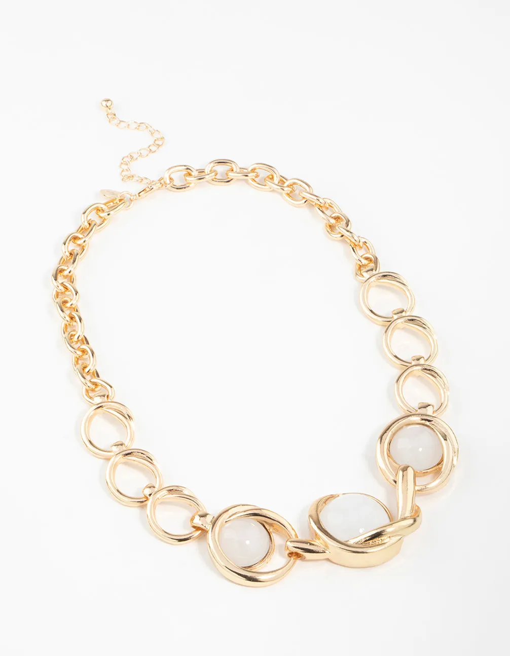 Gold Chain Stone Necklace sold by lovisa product image thumbnail 4