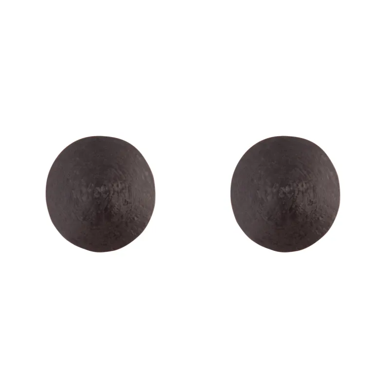 Black Round Textured Earrings sold by lovisa
