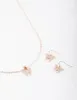 Rose Gold Butterfly Necklace & Drop Earrings Set sold by lovisa