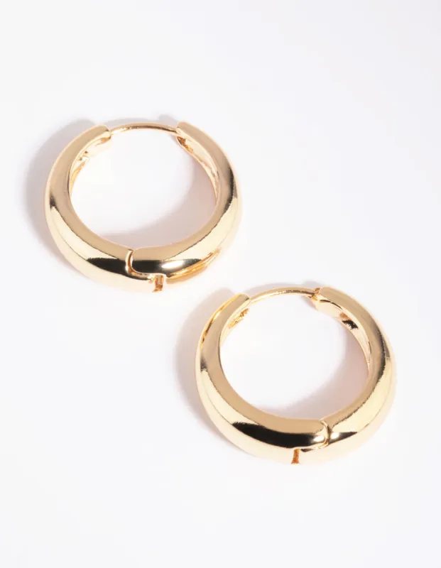 Gold Huggie Hoop Earrings sold by lovisa