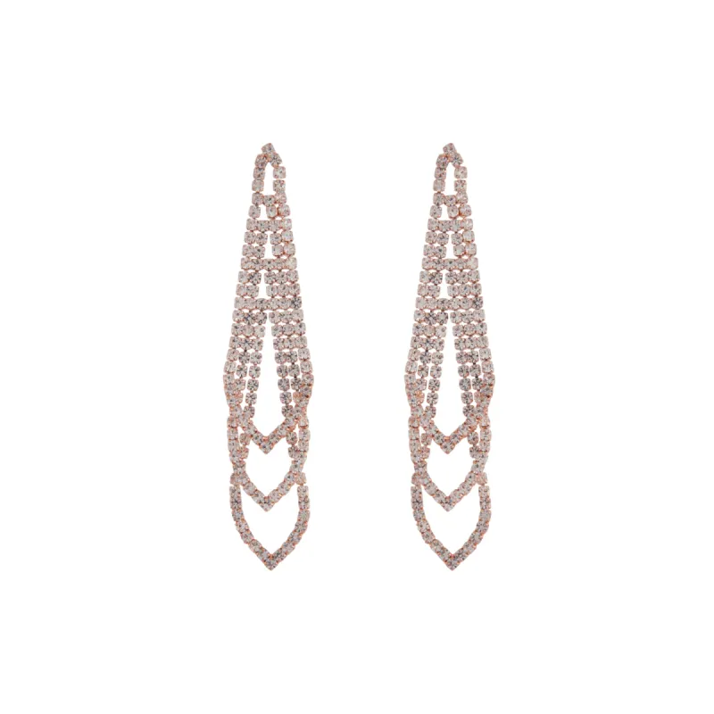 Rose Gold Gradual Loop Cup Chain Earrings sold by lovisa