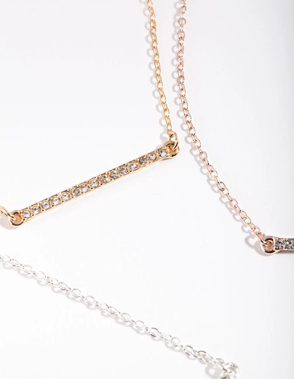 Mixed Metal Diamante Bar Bracelet Pack sold by lovisa product image thumbnail 2