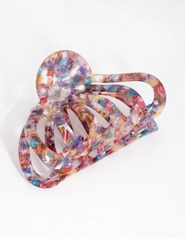 Rainbow Round Cut Out Claw sold by lovisa
