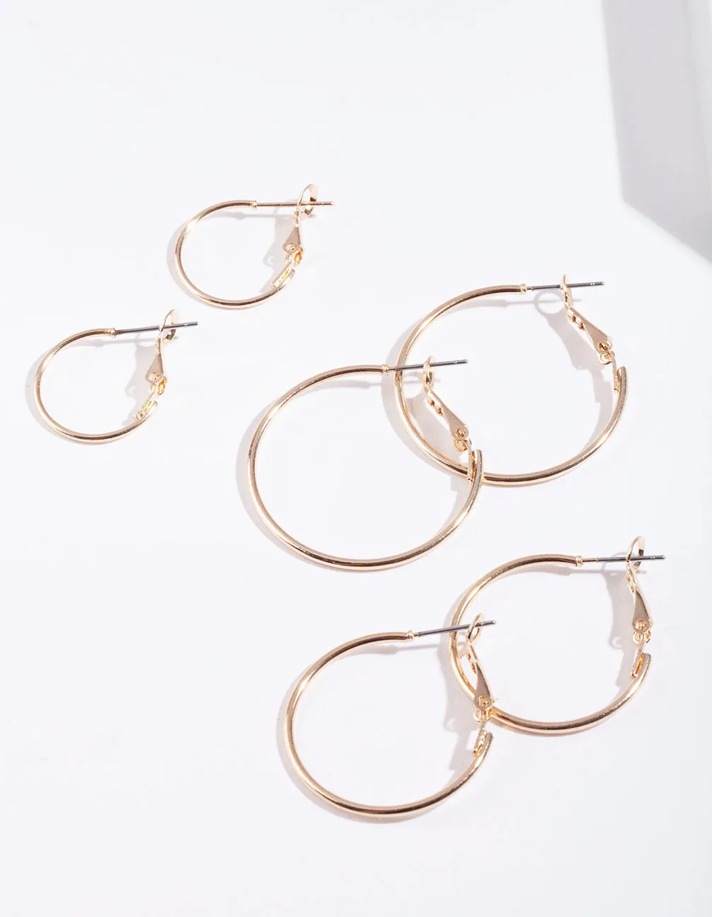 Gold Multi Size Hoop Earring Pack sold by lovisa