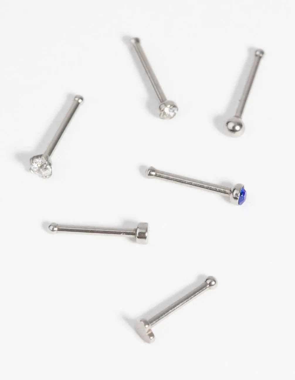 Surgical Steel Heart Nose Stud with Diamante 6-Pack sold by lovisa
