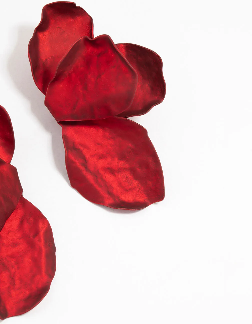 Red Coated Flower Petal Drop Earrings sold by lovisa product image thumbnail 3