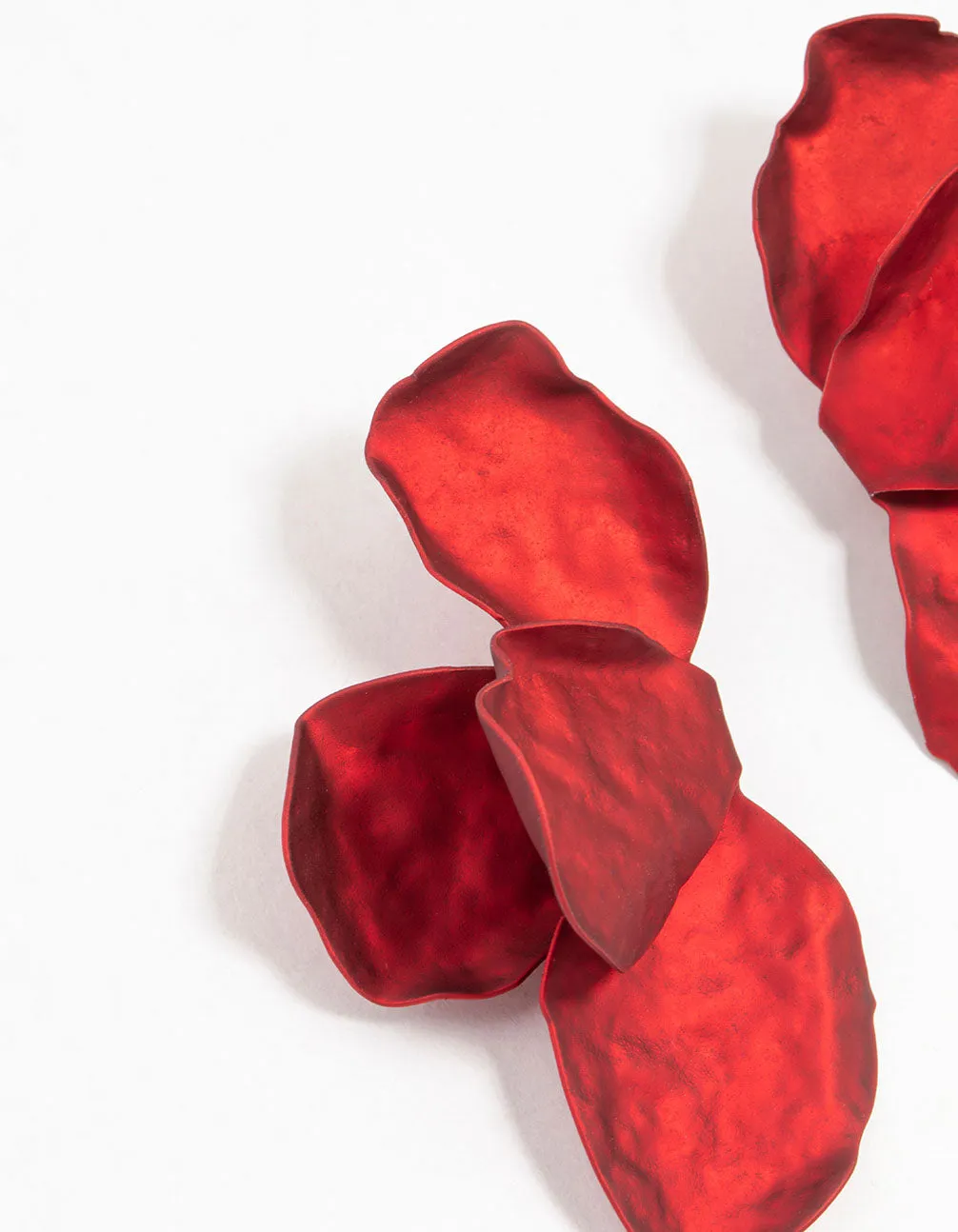 Red Coated Flower Petal Drop Earrings sold by lovisa product image thumbnail 2