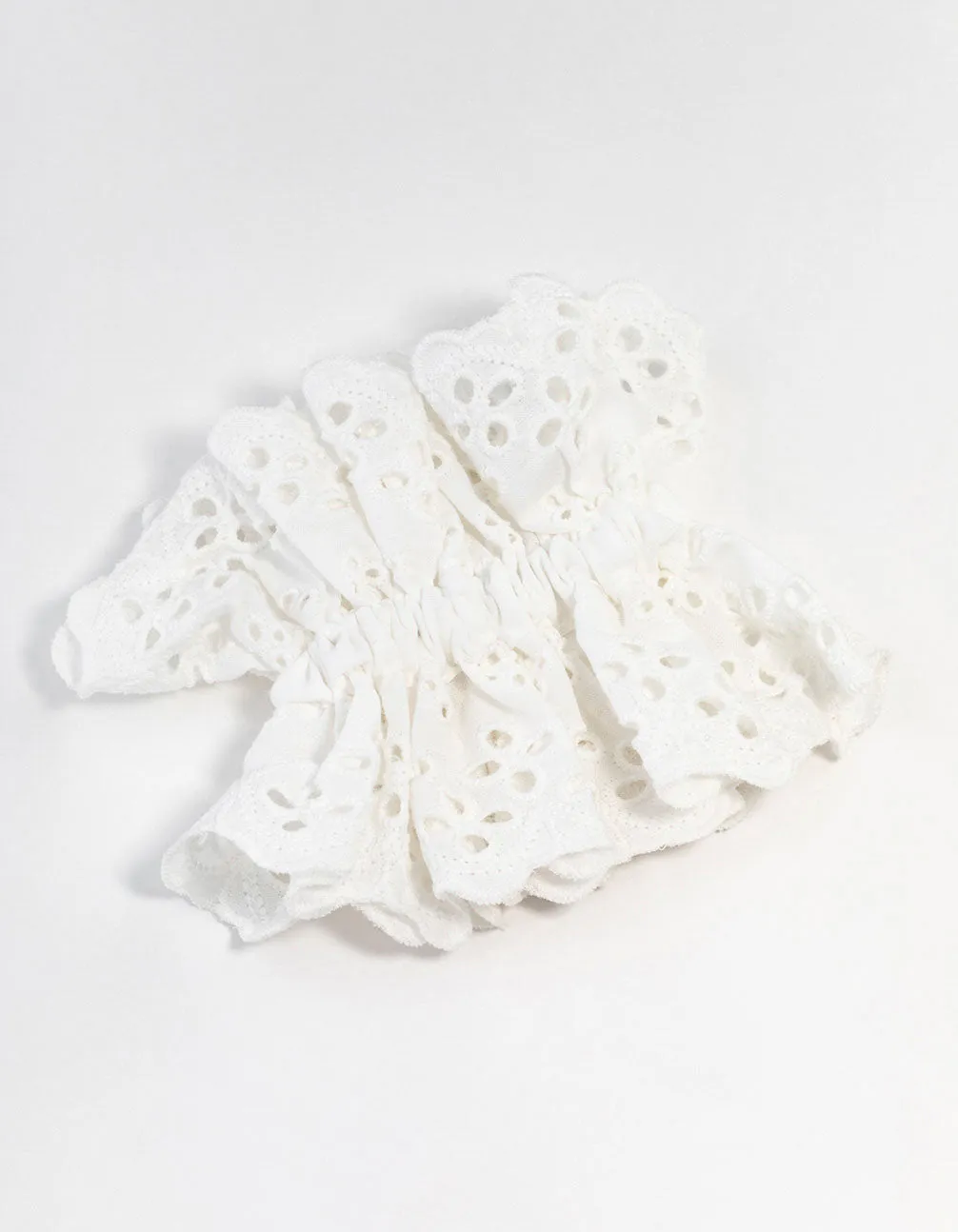 Broderie Fabric Anglaise Scrunchie sold by lovisa