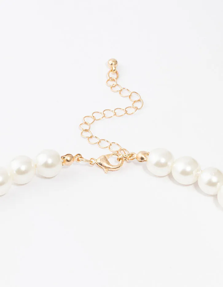 Gold Pearl Station Necklace sold by lovisa product image thumbnail 3