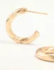 Gold Fine Textured Hoop Earrings sold by lovisa